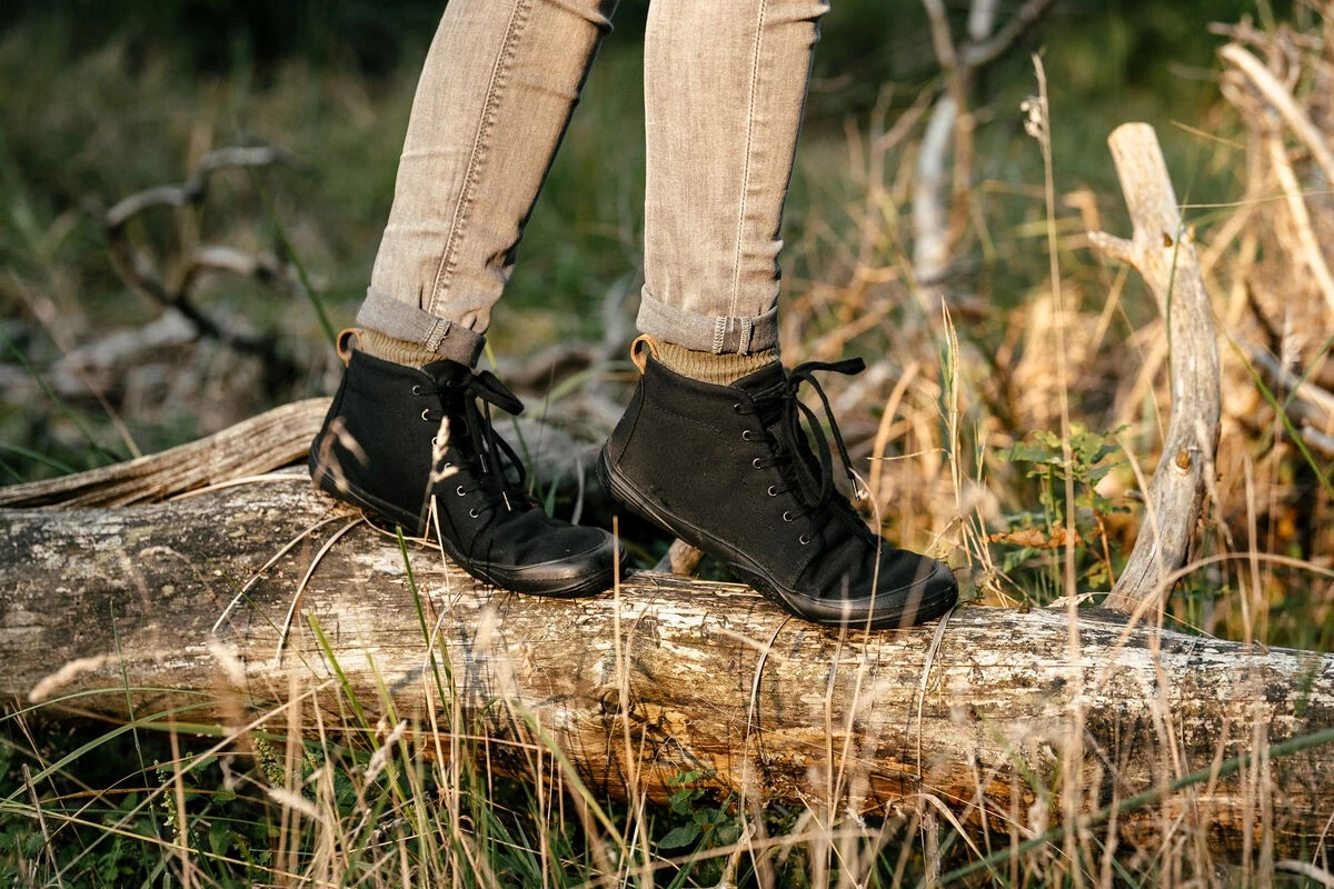 Босоногие ботинки Wildling Canva ash — чёрный, фото 3