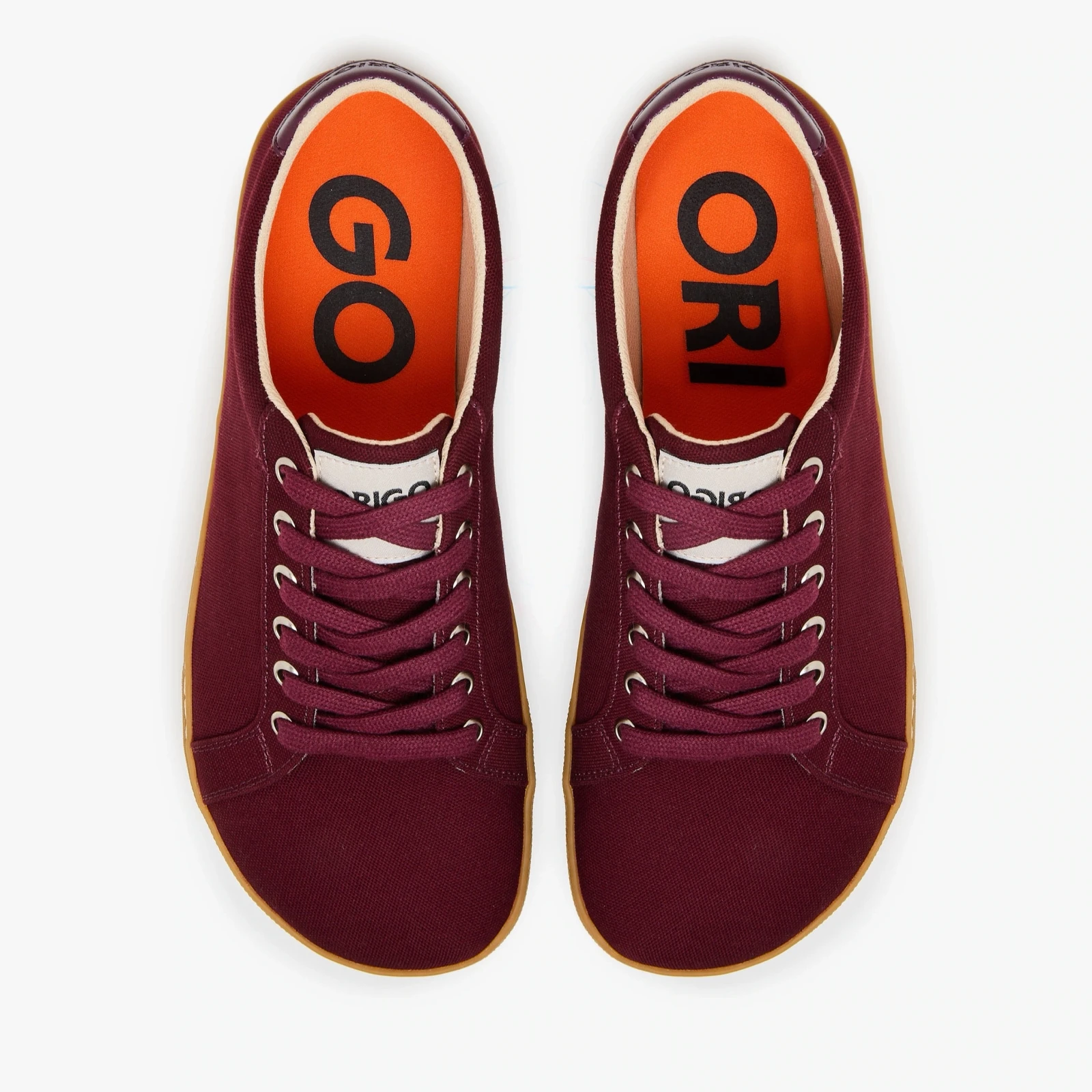 Босоногие кеды Origo Everyday Sneaker Gen 4 — бордовый с янтарной подошвой, фото 5