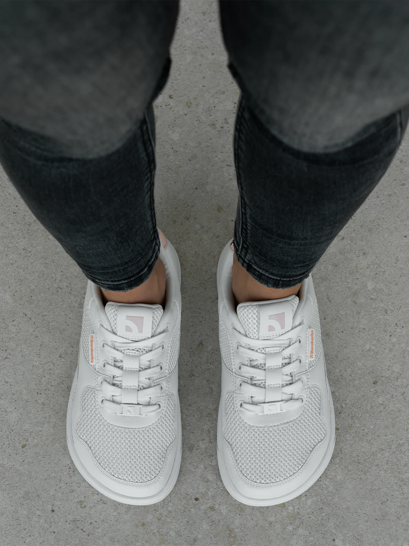 Босоногие кроссовки Barebarics Zing - Fresh - белый и кораллово-розовый, фото 6