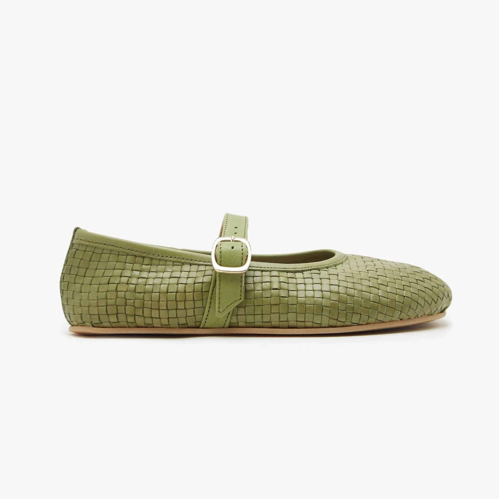 Босоногие туфли Origo Intreccio Mary Jane — светло-оливковый, фото 4