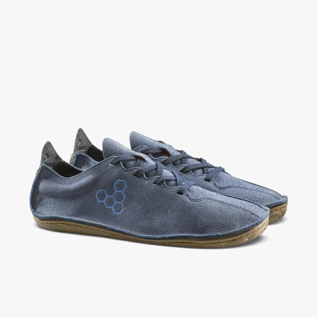 Мокасины Vivobarefoot Sensus II Grounding — женская модель, синяя кожа с фактурой кракелюра, фото 4